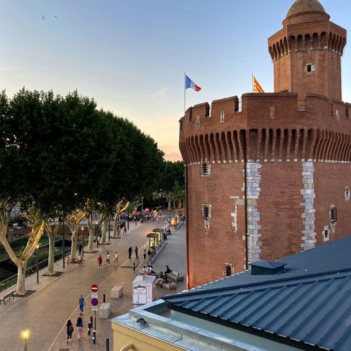 Das Castillet ist Teil der Stadtbefestigung von Perpignan